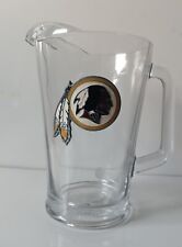 NFL WASHINGTON REDSKINS Glass Pitcher 64oz With Football Team Pewter Logo picture