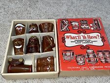 RARE VINTAGE What'll You Have Shot Glass Bar Set Made in Japan Original Box picture