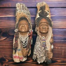 American Indian Sculpture Figurine Old Joseph & Crow Medicine Stephen Herrero picture