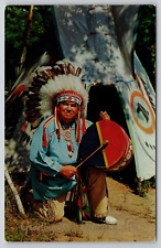 Postcard Greetings From Mausten Wisconsin Chief Ho-ton-ga UNP B2 picture