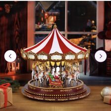 MR. CHRISTMAS DELUXE CHRISTMAS CAROUSEL  17.25“  For Parts Read picture