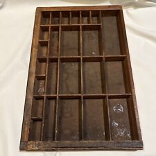 Vintage Small Letterpress Wood Printers Tray 16.5”x10 3/4” 24 Slots picture