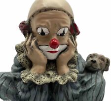 Ceramic Clown Figurine Gilde Sad Clown Handmade Vintage VTG Made Germany  picture