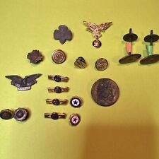 Pin Lapel Lot American Legion Lapel Pin Girl Scout Service Pins Buttons VTG picture