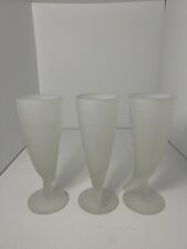 Set Of 3 - Frosted Viking Horn Ale Glass Vikings Minnesota SKOL picture