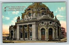 Buffalo NY-New York, Temple Music, Exterior, c1911 Vintage Postcard picture