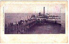 Boat Landing, Coney Island, New York   PC    Posted 1921 picture