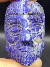 Unique Old sassanian king Face Head Lapis lazuli Stone Relief picture