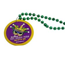 Steamboat Ski Mardi Gras Necklaces Green Beads Bud Light Medallion 2011 picture