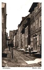Postcard Real Photo Elfreth's Alley Street View Philadelphia PA RPPC picture
