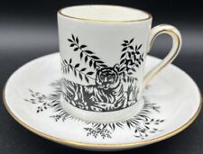 RARE CROWN STAFFORDSHIRE AFRICAN ANIMALS CUP & SAUCER TIGER picture