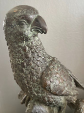 Rare Handmade Maitland Smith Bronze PARROT Sculpture Statue-Thailand picture