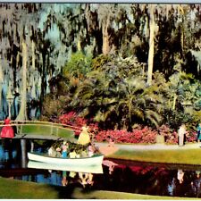 c1950s Cypress Gardens, FL Colorful Canoe Beautiful Women Postcard Lovely A41 picture