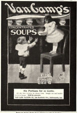 1901 VAN CAMP'S CONCENTRATED SOUPS VICTORIAN CHILDRE VINTAGE ADVERTISEMENT Z2115 picture