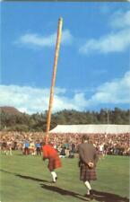 Tossing The Caber Chrome Postcard Vintage Post Card picture