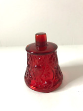VINTAGE HOMCO RUBY RED GLASS  PEG VOTIVE  RETRO CANDLEHOLDER picture