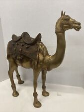 Vintage Mid Century Brass Camel Large Sculpture Handcrafted Detailed picture