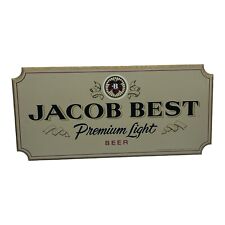 VTG Jacob Best Premium Light Beer Wood Sign 1982 Pabst Brewing Co 23