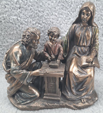 Veronese Bronze Finish Sculpture Holy Family Carpenter Apprentice Jesus 2011  picture