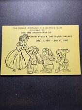 Postcard The Disney Postcard Collectors Club Celebration 50th Snow White 7 Drawf picture