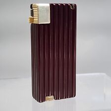 Vintage Arvey Corporation R V Liter Art Deco Flint Fluid Lighter Maroon Brass picture