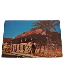 Postcard Oldest House St Augustine Florida Palm Tree Chrome Posted picture
