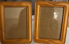 Vintage Maple Carved 5x7 Photo Frames Set Of 2 picture