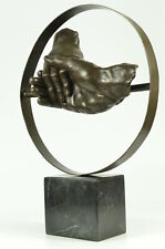 Handcrafted bronze sculpture SALE Marble Other Each Holding Hand Dali Deco Art picture