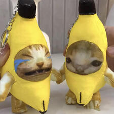 Banana Cat Plush Pendant Cute Crying Banana Cat Funny Keychain Pendant Keyring picture