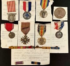 Original WW1 French Military Medals 1916-1919 with notes picture