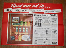 Vintage Stag cologne men's grooming 1957 Rexall drugstore poster  picture