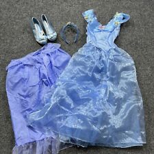 Disney Cinderella Costume Size Medium 7-8 Shoes Crown Butterfly Dress Up Gown picture