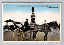 Quebec Canada La Caleche DE Quebec Horse Carriage Antique Vintage Postcard picture