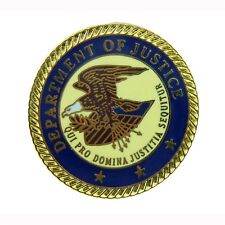 DOJ Department of Justice Federal Agency Seal Logo Lapel Pin Law Enforcement picture