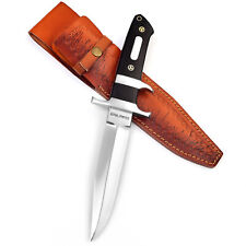 12” Custom Made Loveless Style BigBear Subhilt Knife,Hunting, Leather Sheath. picture