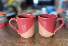 Rustic Coffee Mug Set Of 2, Clay Drinking Mugs, Earthen Terracotta Mugs picture