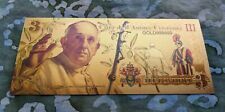 3 24k Gold Foil Pope and Jesus Banknote Christ Christianity Collectable Gift picture