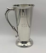 Vintage Comoy's of London English Pewter Hammered Metal Tankard 7 Inches Tall picture