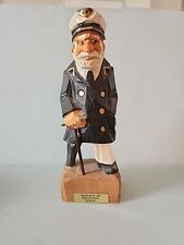 Vintage 1980's Wooden Galveston Island, TX Sea Captain Figure, Hand-carved 6