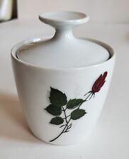 A Winterling Mark T Leuthen Bavaria Rose Lidded Porcelain Sugar Bowl Vintage picture