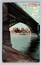 St Louis MO-Missouri, Ead's Bridge, St Louis Riverfront, c1911 Vintage Postcard picture