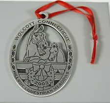 Woodbury Pewter Christmas Ornament Wolcott Hillside Equestrian Meadows 2003  picture