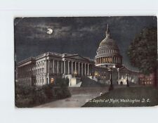 Postcard US Capitol at Night Washington DC USA picture