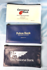 Lot o 3 Money Deposit Zip Bag Cash Pouch Bank picture