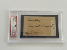 Winston Churchill Autographed Encased PSA Authenticated Dated March 1930 picture