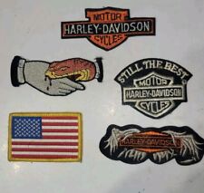 Lot Of 5 Vintage Harley-Davidson iron on patches picture
