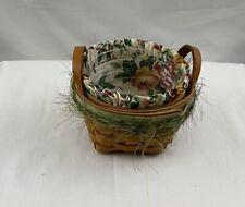 Longaberger Basket Handwoven Leather Handles 1995 USA 5 x 5 x 3 Small Pre-Owned picture