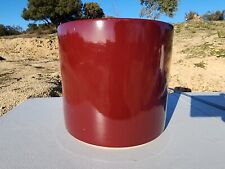 Rare Ruby Red Glossy Gainey Ceramic CA Architectural Cylinder Planter Pot AC-12 picture