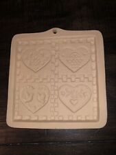 BROWN BAG COOKIE ART Cut-Apart Heart Ceramic Mold 1996 picture