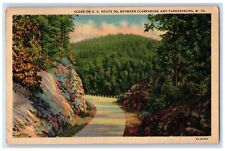 1939 Scene US Route 50 Between Clarksburg & Parkersburg West Virginia Postcard picture